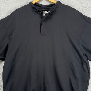 Zero Restriction Golf Adult Men Pullover Jacket XL Black Snap Button Made In USA